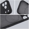 Case for iPhone 16e (SE4 2025) / 17e Forcell F-Protect Rubber Premium compatible with MagSafe juodas