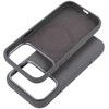 „iPhone 16e“ (SE4 2025) / 17e „Forcell F-Protect Frame Premium“ dėklas, suderinamas su „Magsafe“ pilka spalva