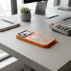 Dėklas Case for iPhone 17 Pro / 18 Pro Forcell F-Protect Smoke Hybrid Premium compatible with MagSafe oranžinis