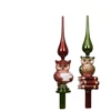 Christmas medžio topper Decoris Owl. various colours. glass
