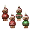 None Christmas Tree toy Decoris Dog. various colours. glass