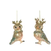 Christmas Tree toy Decoris Owl. various colours. glass