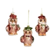 Christmas Tree toy Decoris Owl. various colours. glass