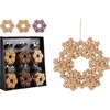 Christmas Tree toy Snowflake. ruda/auksinis