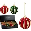 Christmas Tree toy Stripes. red/žalias. 8 cm
