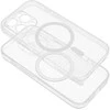 Oem Originalus „iPhone 15 PRO“ skaidrus „Mag“ dėklas – blizgučiai (STR / APSAUGA NUO FOTOAPAROS), suderinamas su „MagSafe“ permatomais blizgučiais