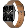COLMI C28 Išmanusis laikrodis – Juodas + Brown Leather Strap