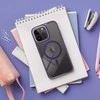 OEM dėklas, skirtas iPhone 13, spalvotas kraštas, MagSafe violetinė