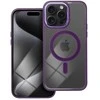 OEM dėklas, skirtas iPhone 15 PRO MAX, spalvotas „Edge Mag Cover“, suderinamas su „MagSafe“ violetine