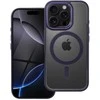 OEM dėklas, skirtas iPhone 16 PRO, spalvotas „Edge Mag Cover“, suderinamas su „MagSafe“ violetinė