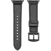 Connect Hibrīda Ādas-Silikona Pulksteņa Siksna 38/40/41mm (M/L 132mm) Melna