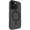 Connect hibrīdā magnētiskā vāciņš iPhone 15 Pro Max PC + TPU divslāņu MagSafe saderīgs triecienizturīgs dizains melnā krāsā