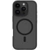 Connect Hibrīdais Magnētiskais Vāks iPhone 15 Pro PC + TPU Dubultslāņu MagSafe Saderīgs Uzticams Dizains Melns
