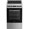 Viryklė INDESIT Cooker | IS5V8CSX/P | Hob type Ceramic | Oven type Electric | Stainless Steel | Plotis 50 cm | Grilling | Gylis 60 cm | 55 L