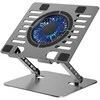 Cooling stand regulated for laptop ART P12 1 x USB A LED aliuminio