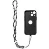 Dėklas OEM CRYSTAL DIAMOND telefono virvelė, telefono pakabukas / laido ilgis 74 cm (37 cm kilpoje) / ant kaklo - juodas