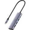 CUDY UH405 5 viename USB-C šakotuvas su HDMI 4K