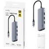 Cudy UH606 laptop dock/port replicator Wired USB 3.2 Gen 1 (3.1 Gen 1) Type-C Pilkas, Sidabrinis