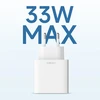 Cuktech A19 30W USB-A + USB-C sieninis įkroviklis – baltas