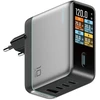 Cuktech AD1204U 120W Wall Charger with Ekranas and USB-C Cable - Sidabrinis
