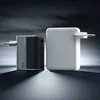 Cuktech AD1404UEU 140W GaN 3x USB-C + USB-A sieninis įkroviklis su USB-C laidu – pilkas
