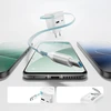 Cuktech AD653W 67W GaN 2x USB-C + USB-A sieninis įkroviklis su 70 cm ištraukiamu USB-C laidu – baltas