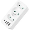 Srovės lizdai x3 + 4xUSB Maclean, skirstytuvas su 3 lizdais, 2xUSB A, 2xUSB C PD 20W, 1x16A + 2x6A, MCE248 F/W
