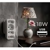 Current socket x3 + 4xUSB Maclean, splitter with 3 sockets, 2xUSB A, 2xUSB C PD 20W, 1x16A + 2x6A, MCE248 F/W