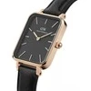 DANIEL WELLINGTON MOTERIS LAIKRODIS DW00100435 – Quadro presuotas Sheffield Rose Gold 20mm + DĖŽĖ