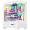 DarkFlash C365 computer case (baltas) + 5 fans