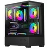 DarkFlash C365 computer case (juodas) + 5 fans