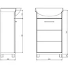 Deftrans CABINET WASHBASIN BARI D40 Baltas/WOOD