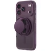 Objektyvas AmazingThing Titan Pro Pop objektyvo dėklas iPhone 18 Pro su fotoaparato dangteliu, laikikliu ir stove, suderinamas su MagSafe – Violetinė