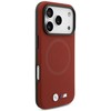 Dėklas BMW case for IPHONE 17 Pro compatible with MagSafe BMHMP17L25PFWSMR (PU FW Metal Logo) red