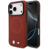 Dėklas BMW case for IPHONE 17 Pro compatible with MagSafe BMHMP17L25PFWSMR (PU FW Metal Logo) red
