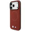 Dėklas BMW case for IPHONE 17 Pro compatible with MagSafe BMHMP17L25PFWSMR (PU FW Metal Logo) red