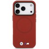 Dėklas BMW case for IPHONE 17 Pro compatible with MagSafe BMHMP17L25PFWSMR (PU FW Metal Logo) red