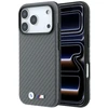 Dėklas BMW M Carbon Metal Logo MagSafe skirtas iPhone 18 Pro Max pilkas