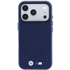 Dėklas BMW M Carbon Metal Logo MagSafe Case, skirtas iPhone 17 Pro Max / 18 Pro Max – Navy mėlyna