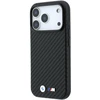Dėklas BMW M Carbon Metal Logo MagSafe skirtas iPhone 18 Pro juodas