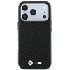 Dėklas BMW M Carbon Metal Logo MagSafe skirtas iPhone 18 Pro Max juodas
