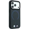 BMW M Kevlar Mėlyna Print Ring Metal Logo MagSafe dėklas iPhone 18 Pro / 17 Pro - Juodas
