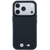 Dėklas BMW M Quadrille Kevlar Metal Logo MagSafe Case, skirtas iPhone 17 Pro / 18 Pro – tamsiai mėlyna