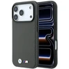 Dėklas BMW M Quadrille Kevlar Metal Logo MagSafe Case for iPhone 17 Pro Max / 18 Pro Max - Gray