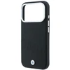 Dėklas BMW case for IPHONE 18 Pro/17 Pro compatible with MagSafe (Sign Inclined Deboss Letters) juodas