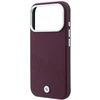 Dėklas BMW case for IPHONE 18 Pro/17 Pro compatible with MagSafe (Sign Inclined Deboss Letters) burgundy