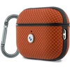 Dėklas BMW Textured Sign Kevlar Metal Logo skirta AirPods Pro 3 oranžinės spalvos