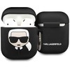 Dėklas Karl Lagerfeld Silicone Ikonik Case for AirPods 1/2 - Juodas