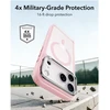 ESR Classic Hybrid su atlenkiama kojelė MagSafe dėklas iPhone 18 Pro / 17 Pro – matinė rožinė
