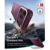ESR CYBER TOUGH DĖKLAS SU STOVU IR MagSafe iPhone 17 Pro / 18 Pro TAMSIAI BORDO SPALVOS